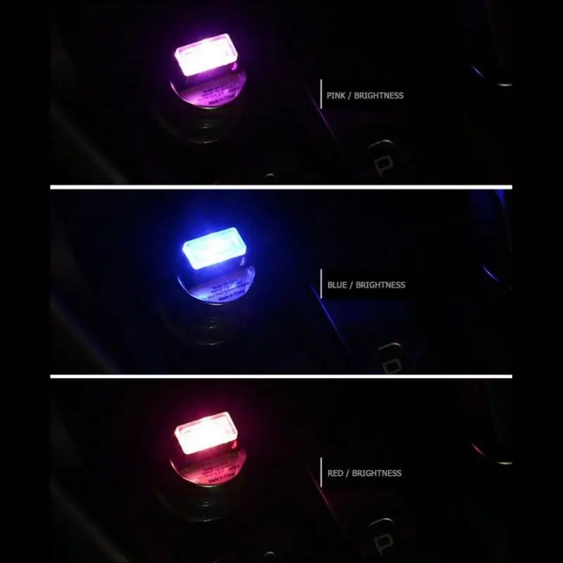 Гибкая мини USB Светодиодная лампа красочная атмосферная яркая для стайлинга