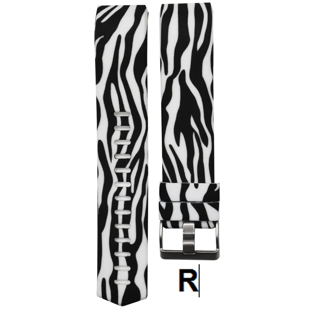 Цветной ремешок для часов Модный спортивный силиконовый ремешок для часов браслет ремешок для Fitbit Charge 2 узор ремешок