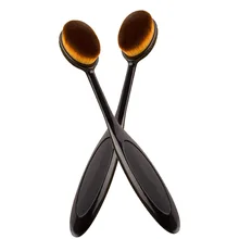Pro Face Oval Makeup Brush Foundation BB Cream Flawless Base Powder Puff Blusher Cosmetic Beauty Toothbrush Shaped Curve Brushes