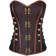Gothic Steampunk corset bustier corsets Gothic clothing waist slimming corset body shapers women waist trainer tummy shaper belt corzzet high waist gothic corset set steampunk corset dress mermaid style corset dress set summer waist trainer corset