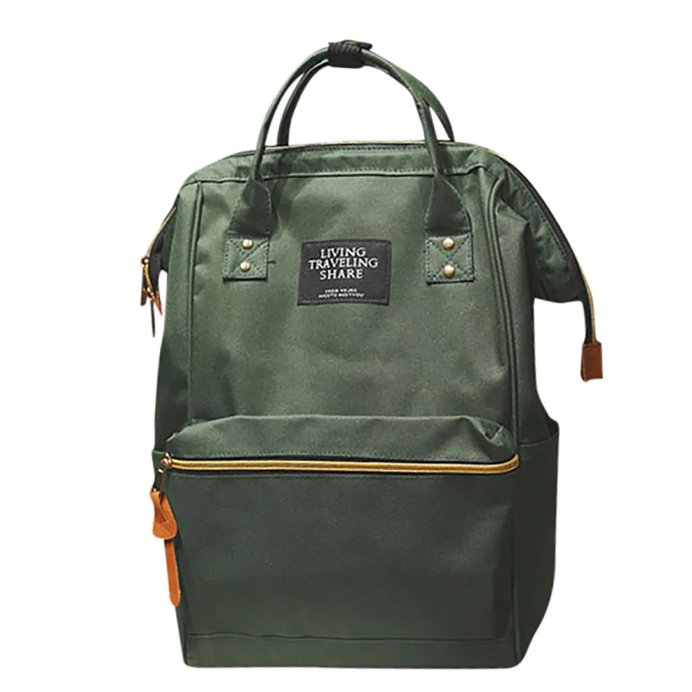 Модный унисекс нейлоновый однотонный рюкзак, школьная дорожная сумка, двойная сумка на плечо на молнии, мягкая сумка, Прямая поставка