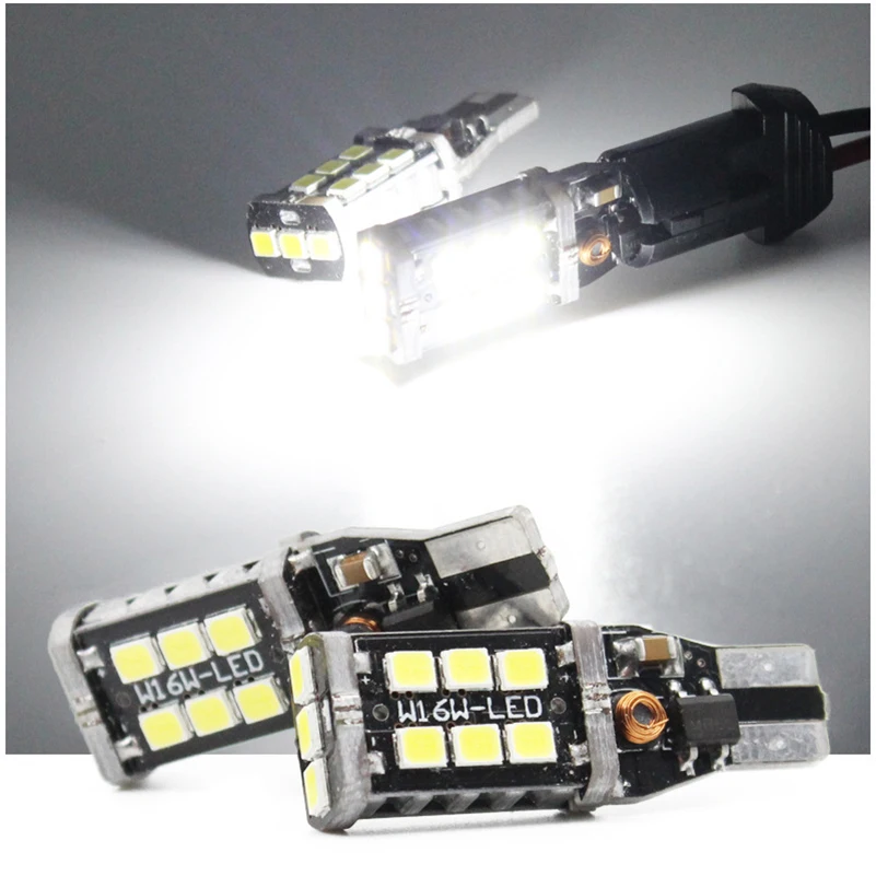 2X Canbus T15 W16W 2835 SMD 15 Светодиодный 15 Вт автомобильный резервный Реверсивный светильник с высокой остановкой, белая задняя лампа для Toyota Corolla Camry Prado