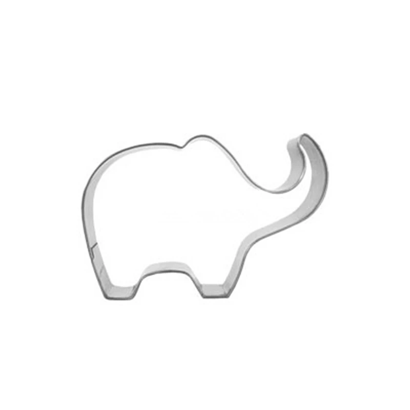 Elephant-Cookie-Tools-Cutter-Mould-Biscuit-Press-Icing-Set-Stamp-Mold-Stainless-Steel-Baking-Pastry-Tools