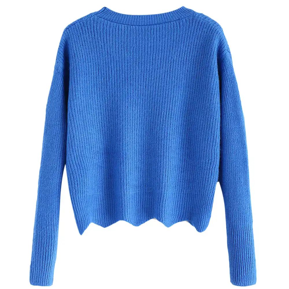 crew neck shift long sleeve sweater