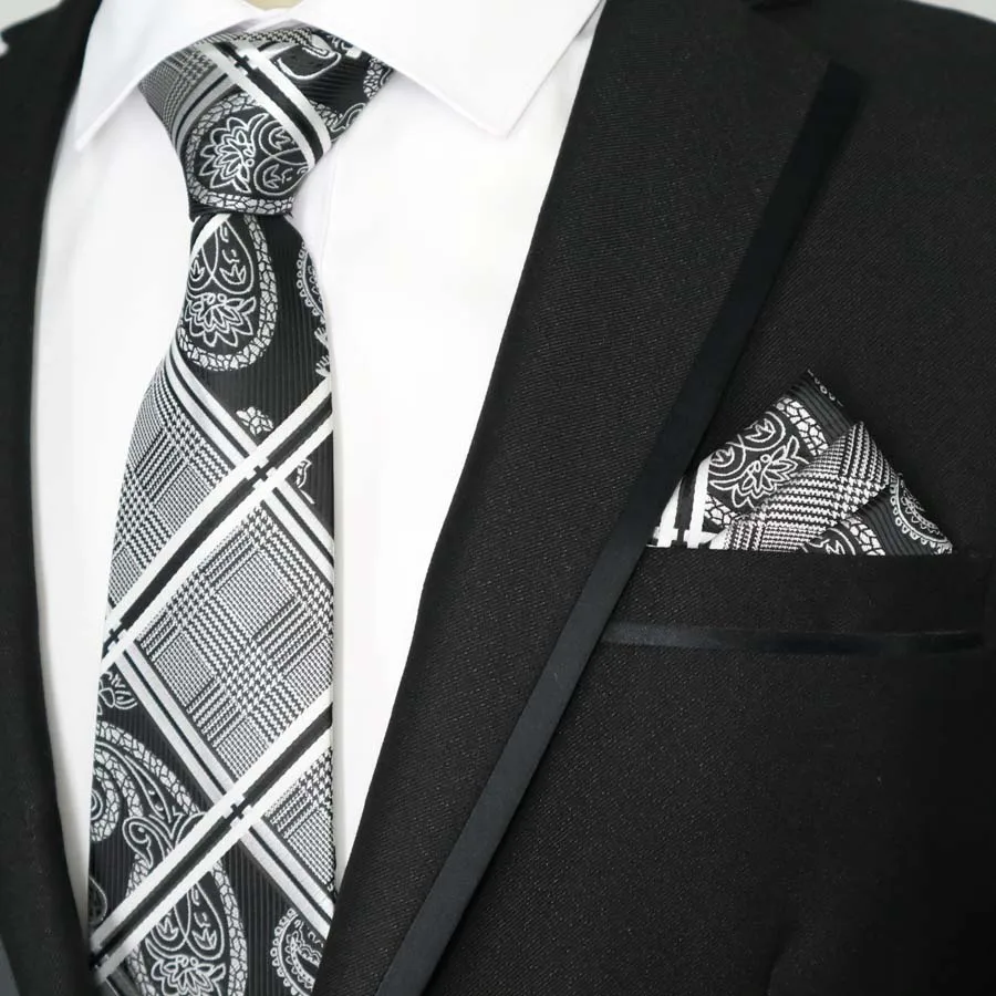 67 цветов, мужской галстук, классический, полиэстер, шелк, деловой, Свадебный, в полоску, в горошек, Пейсли, платок-галстук, наборы, карманный, квадратный галстук, набор - Цвет: T-006