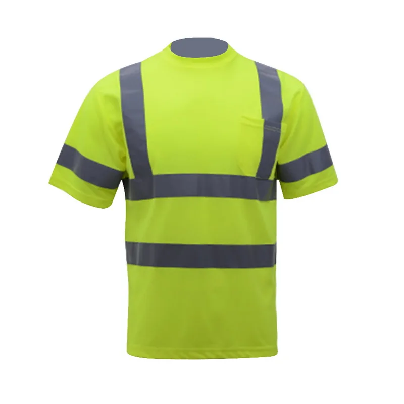 

MJARTORIA Men T-Shirt Hi Vis Tops Men Safety Work Reflective Short Sleeve Shirt High-Visibility Shirt Dry Fit Workwear Clothing