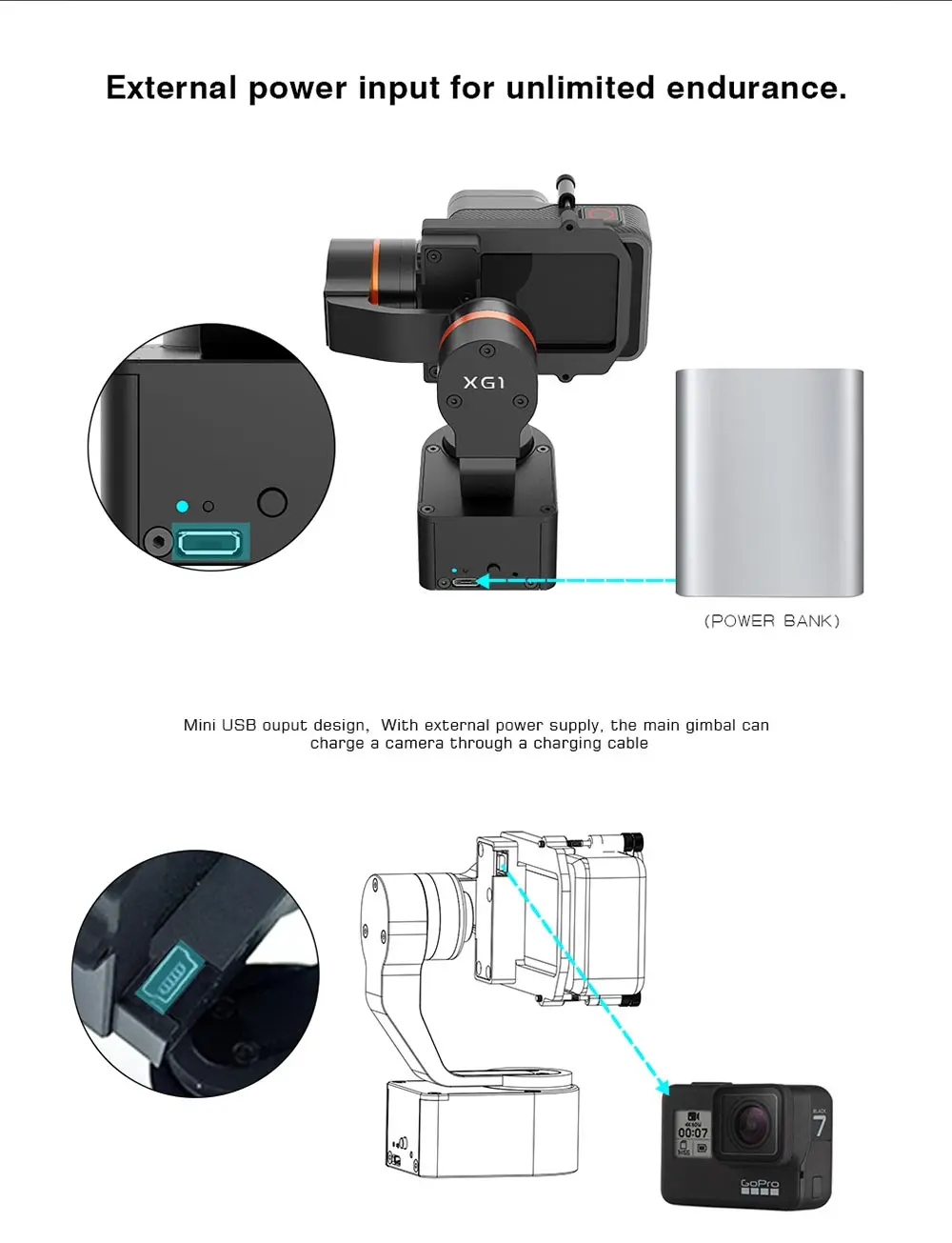 Hohem XG1 носимых Gimbal Bluetooth Управление 3 оси стабилизатор для GoPro 7 6 4/5/сеанса Yi 4k Lite/SJCAM действие Камера vs WG2X