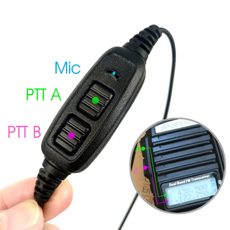 Special-Dual-PTT-Headset-Earpiece-Microphone-for-Baofeng-UV-82-UV-82-UV82L-UV-89-UV8D1