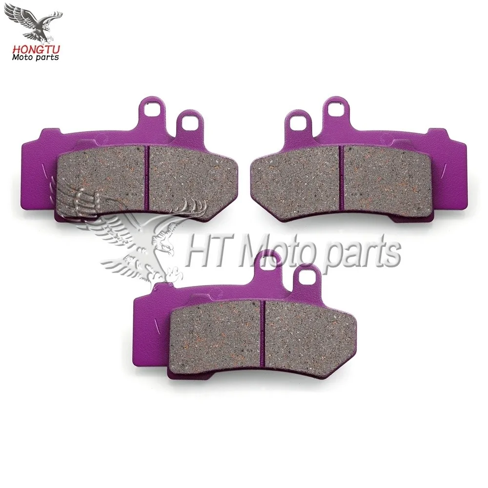 Motorcycle Carbon Fiber Front / Rear Brake Pads For Harley Touring Road