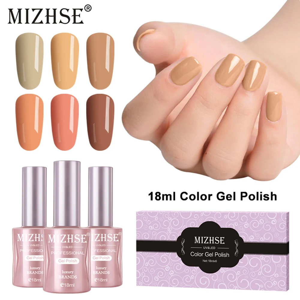MIZHSE 18 мл набор гелевых лаков Vernis Полупостоянный УФ-гель для ногтей резиновая