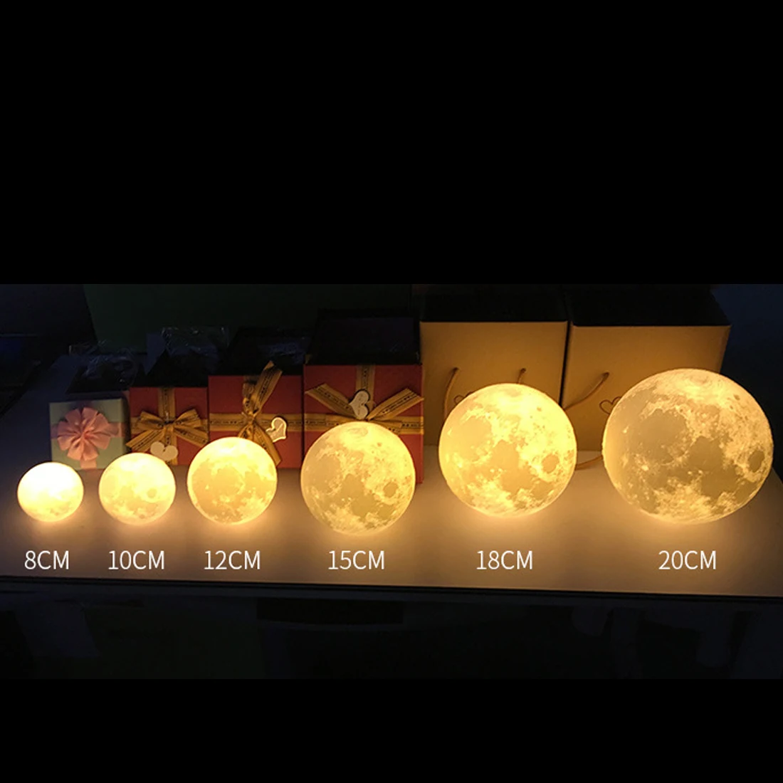 3D сенсорный выключатель света Перезаряжаемые Луна лампы 16 Цвет изменить 3D печати лампы Moon Спальня книжный шкаф ночник творческие подарки