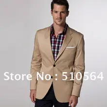 Изготовленный на заказ хлопок с эластичным повседневным блейзером верблюжьего цвета