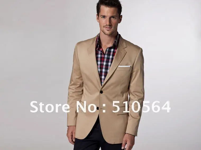 Buy custom made cotton with elastic casual camel Color blazers from Reliable