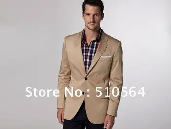 

custom made cotton with elastic casual camel Color blazers