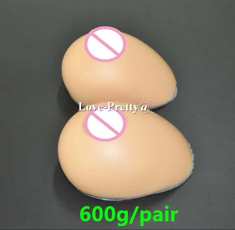 600 g/pair breast forms b cup mastectomy bra inserts breast cancer bra silicon breast