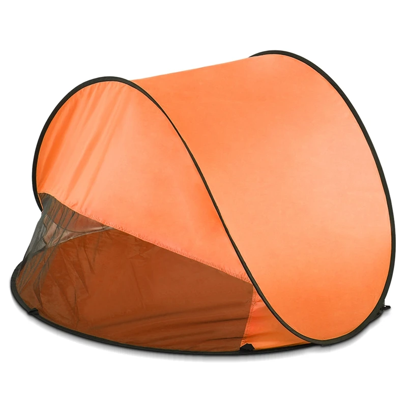 Orange Outdoor Camping Tents Instant Up Tent Baby Beach Tent Cabana Portable Anti Uv Sun Shelter For Camping Fishing Hiking