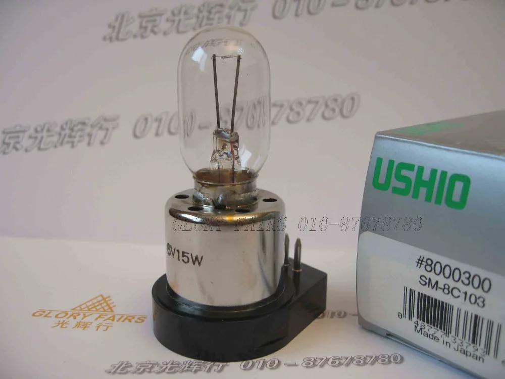 

Ushio SM-8C103 6V 15W LS-15 lamp,Olympus microscope,BHC BHM BHMJ STM VML SG,8C103 LS15 lights,6V15W platform incandescent bulb