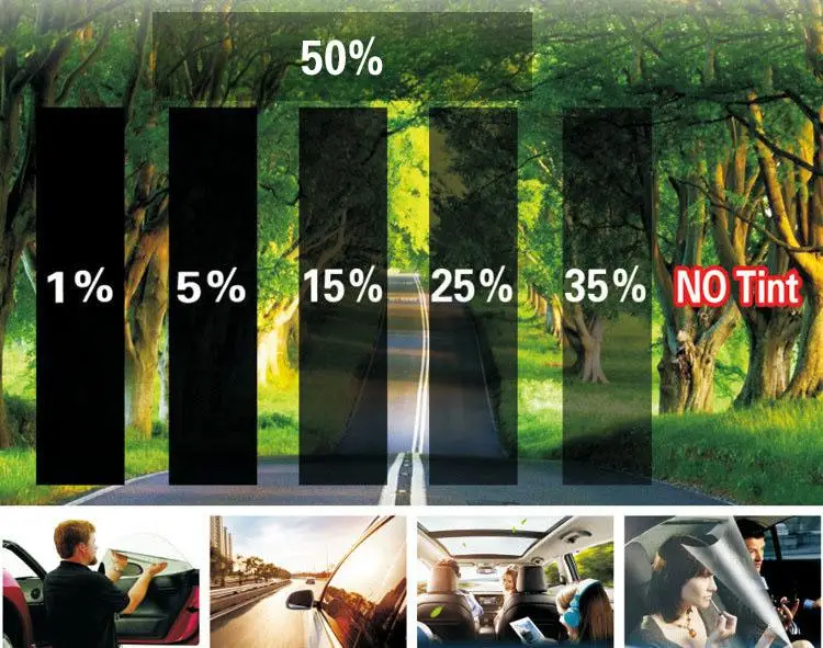 

Adeeing car Solar Protection 50cm X 6M Universal Sun Visor UV & Heat Blocker Windshield Sunshade Window Film z18