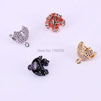 

15Pcs Mirco Pave CZ Copper Tassel Caps High Quality DIY Jewelry Findings Making