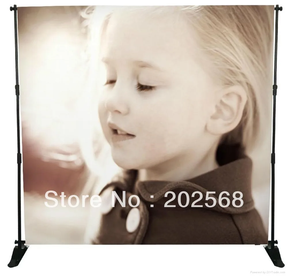 

Freeshipping!Adjustable 8'x8' Step And Repeat Backdrop Telescopic Banner Stand System For Trade Show