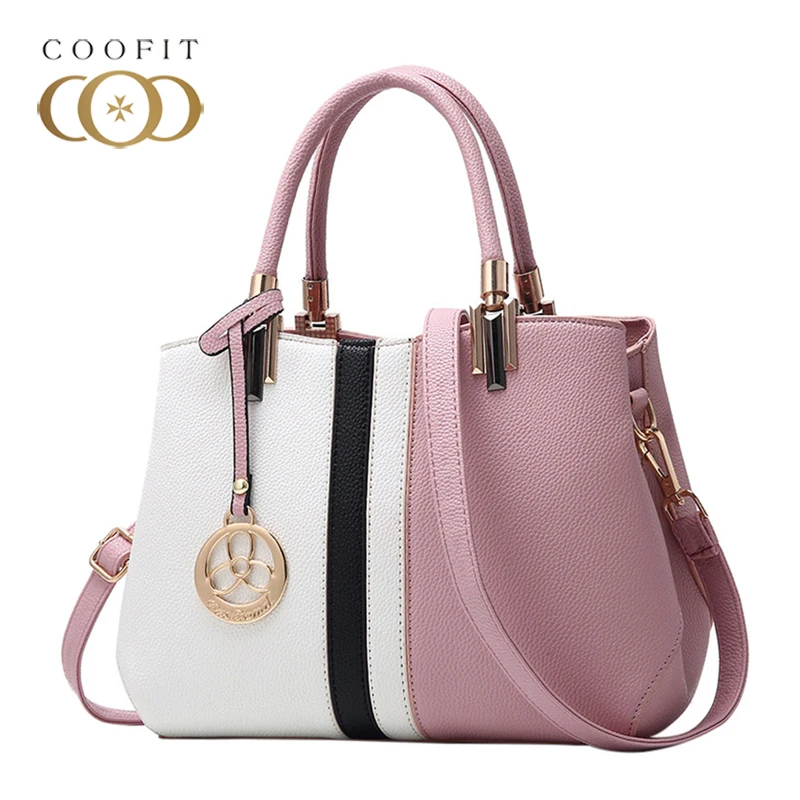 coofit Vintage Ladies' Handbags Young Fahion PU Leather Shoulder Bags Large Capacity Patchwork Color Top Women Handle Bag New coofit Vintage Ladies' Handbags Young Fahion PU Leather Shoulder Bags Large Capacity Patchwork Color Top Women Handle Bag New