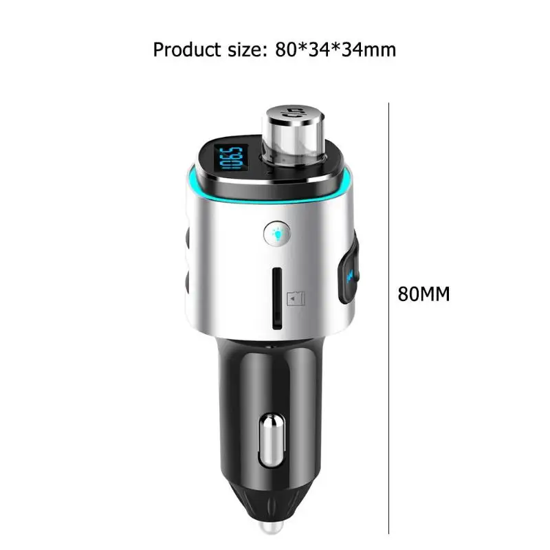 Bluetooth 4,2 FM передатчик Комплект питания Libres зарядка Rapide FM модулятор громкой связи автомобильный комплект MP3-плеер QC3.0 USB зарядное устройство