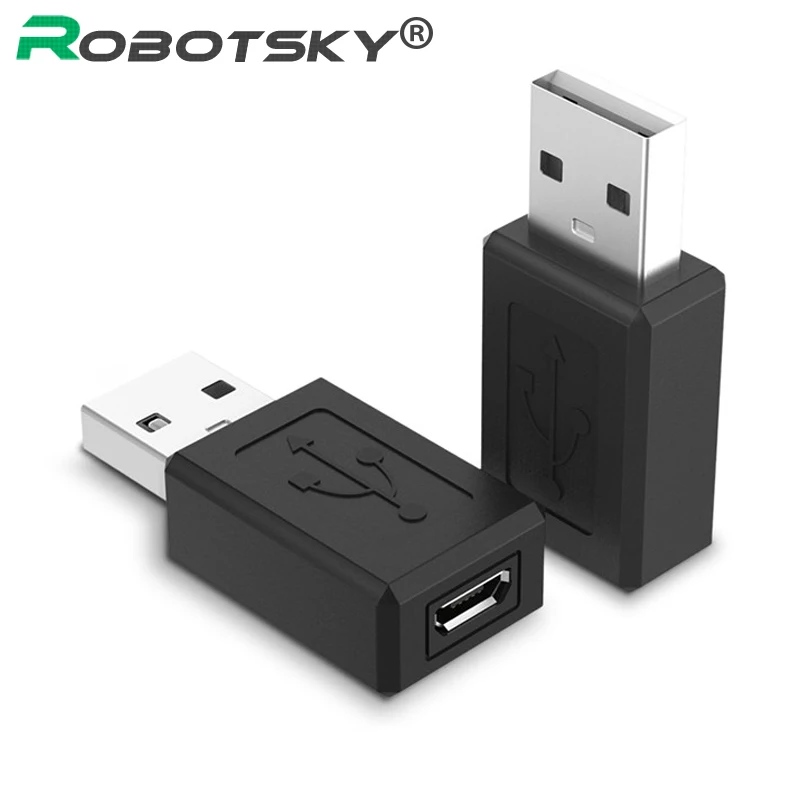 Robotsky 2 шт. USB мужчина к Micro USB Женский конвертер телефон зарядки передачи данных разъем адаптера для samsung huawei Xiaomi