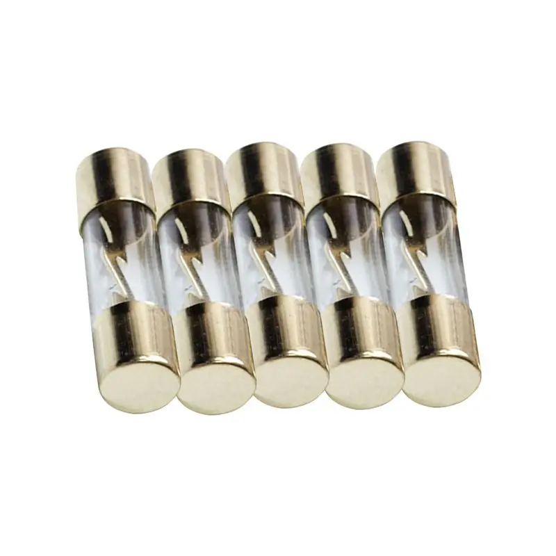

5 PACK 60 AMP AGU GOLD PLATED FUSES 60 AMP ROUND GLASS FUSES