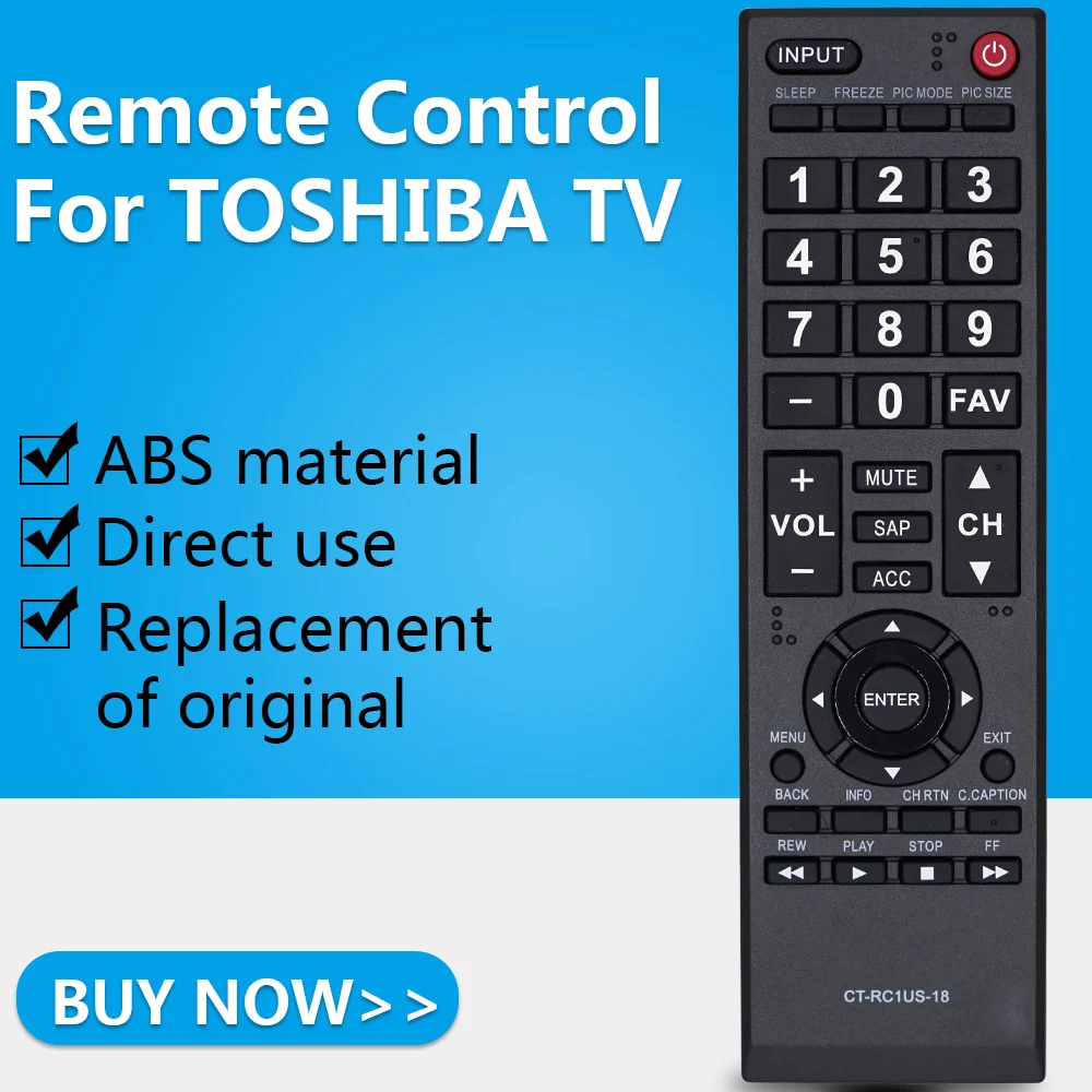 ZF для TOSHIBA ТВ дистанционное управление CT-RC1US-18 | Электроника