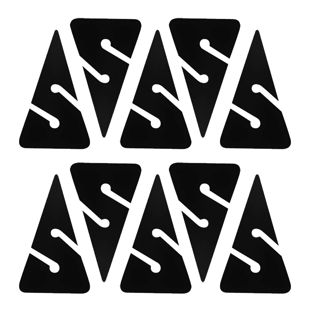 10 Pieces Compact Triangle Shaped PVC Dive Directional Rope Line Arrow Markers for Scuba Cave and Wreck Diving Safety Gear 