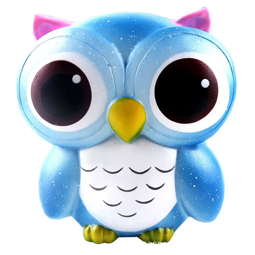 Большой Мягкий Jumbo медленно поднимающиеся игрушки Squishi Unicornio Kawaii пончик лучший подарок для детей антистресс огромная игрушка украшение стола - Цвет: Owl 14cm