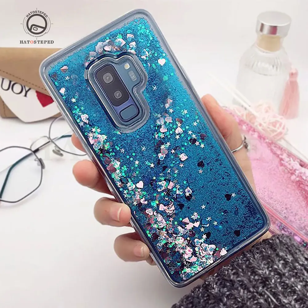 

Transparent Phone Case For Samsung Galaxy S8 S9 S8plus S7edge S7 S9plus Note8 Note9 Soft TPU Glitter Quicksand Phone Case