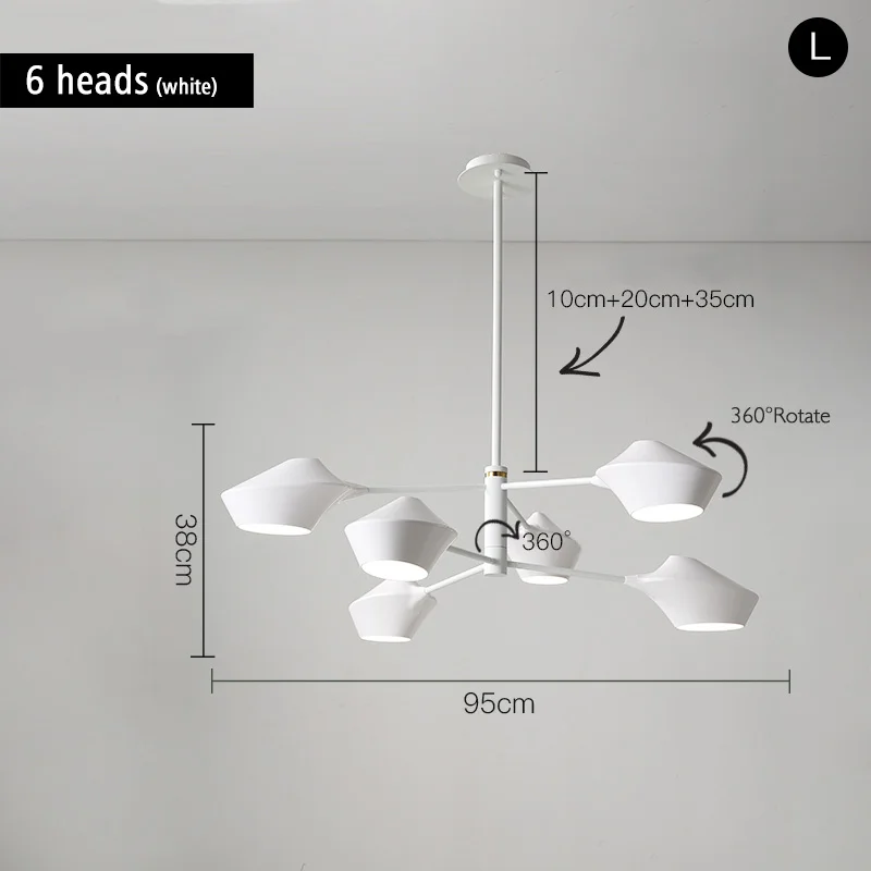 Скандинавский пост-современный минималистичный подвесной светильник для гостиной Кабинета креативная индивидуальность атмосфера светодиодные подвесные светильники - Цвет корпуса: 6 heads 03