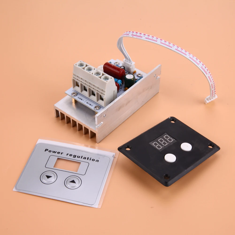 

AC 220V 10KW import SCR Super Power Regulator Dimming Dimmers Speed Controller Thermostat Electronic Voltage Regulator Module