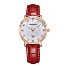 Reloj mujer Роскошные Часы Женщины Кварцевые Золотые Часы Кожаный Ремешок С Бриллиантами Мода Laies Часы Водонепроницаемые Часы montre роковой Подарок
