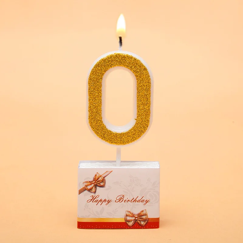 Свечи на день рождения Золотой Красный номер 0-9 торт украшения для кексов день рождения свеча для торта вечерние изделия для декорации