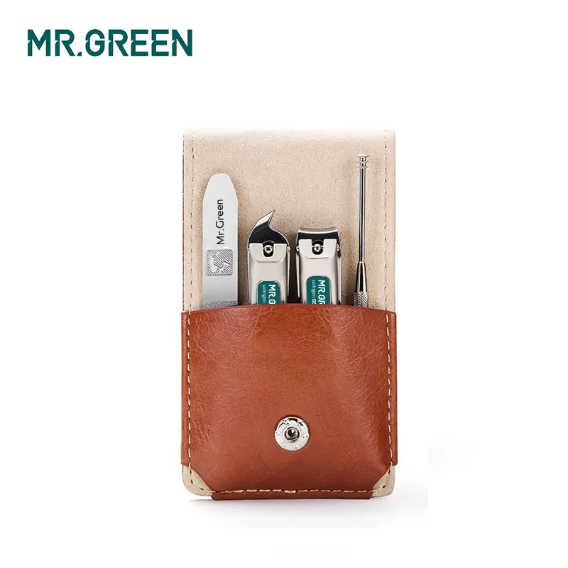 MR. GREEN маникюрный набор, профессиональные ножницы для ногтей из нержавеющей стали, косая ложка для ушей, пилка для ногтей