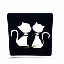 Мультфильм милый кот хна трафарет татуировки для женщин Девушка Боди-арт Аэрограф живопись хна Менди тату стикер шаблон трафареты