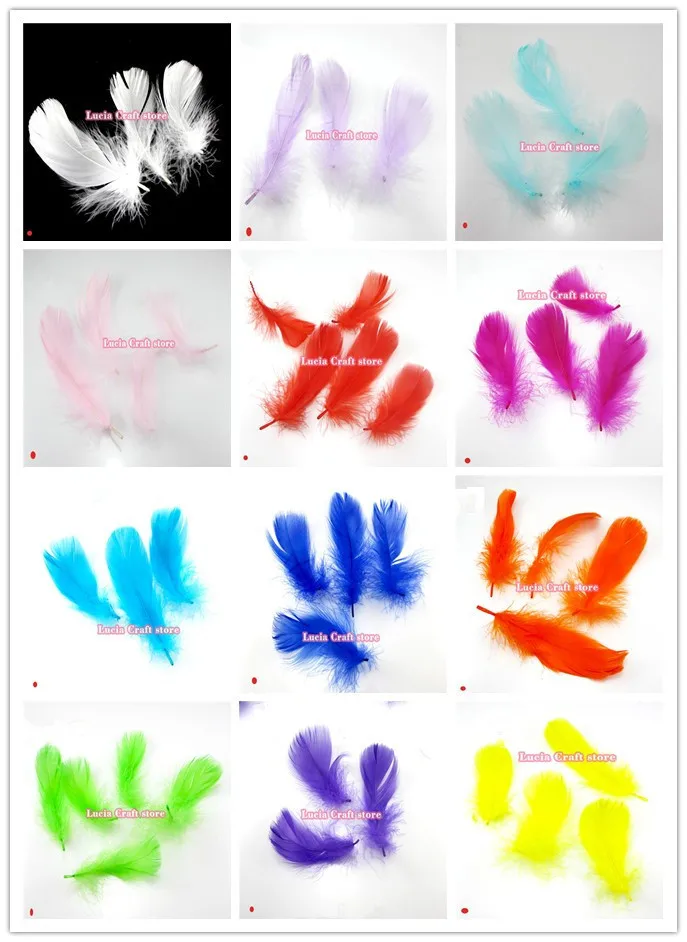 

SALE! 50pcs/lot 6-12cm Artificial Goose Feather masks Wedding Party Decoration DIY craft Stage Props H0550