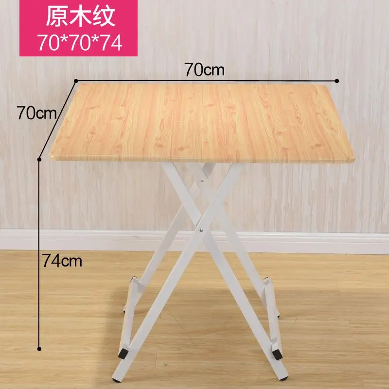 0%Solid Wood Folding Table Home Eating Small Table Small Apartment Two People Four People Kitchen Portable Stall Table - Цвет: style12