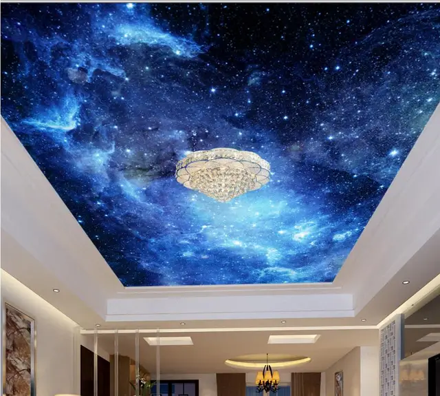 Ceiling sticker 3d ceiling sky Custom creative 3d ceiling murals
