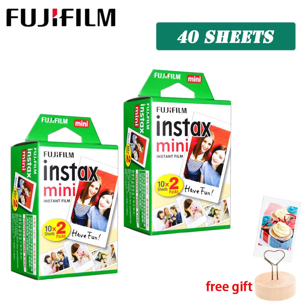 Белая пленка Fujifilm Instax Mini 9 3 дюйма 10 20 30 40 50 60 100 листов для камеры моментальной печати Polaroid FUJI Mini 9 8 7s 70 90 - Цвет: 40SHEETS