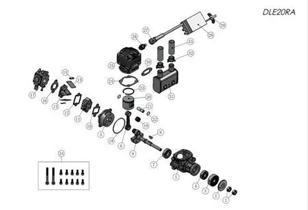 DLE 20 RA original GAS Engine For RC Airplane model hot sell,DLE20RA,DLE 20RA,DLE-20RA,DLE (1)