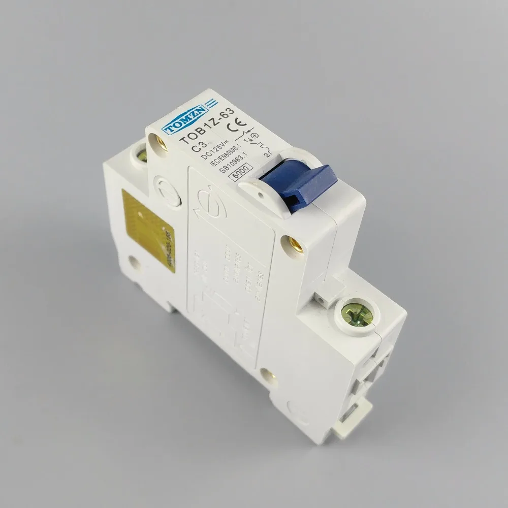 1P 3A DC 125V автоматический выключатель MCB C кривой|breaker abb|mcb productsmcb type |