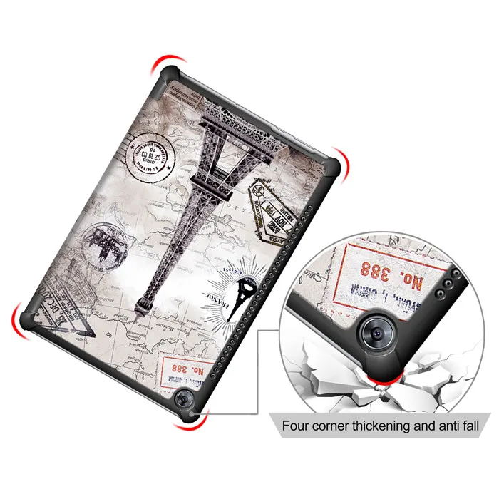 50 шт. печати искусственная кожа Стенд чехол для huawei MediaPad M5 10/M5 Pro 10,8 CMR-AL09 CMR-W09 Tablet+ Экран протектор
