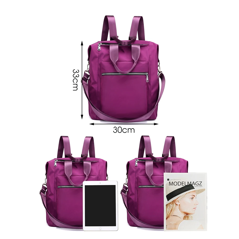 Herald модная школьная сумка, водонепроницаемый нейлоновый брендовый школьный рюкзак, женский рюкзак из полиэстера, сумка через плечо, сумка для компьютера