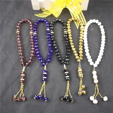 10 мм 5 шт./лот Разноцветные кристаллы мусульманские четки для продажи