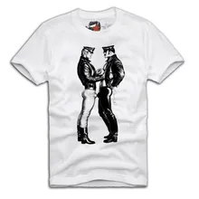 Футболка Gay Pride Винтаж том копы Финляндия ЛГБТ Радуга Мода Модные мужские с коротким рукавом забавные уличные футболки