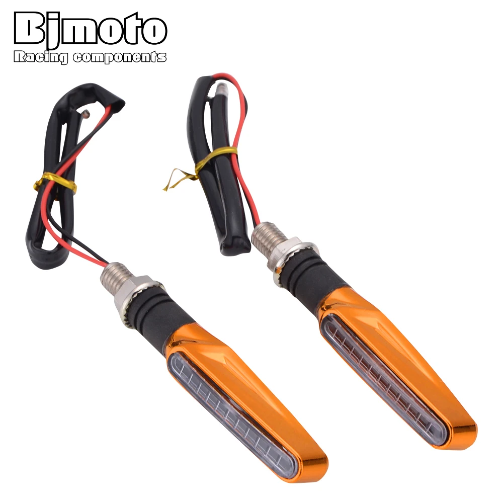 

Univesal Motorcycle 12V Sequential Indicator Light Blinker Motorbike Flowing LED Arrow light lamp 10mm M10 Turn Signal Lights