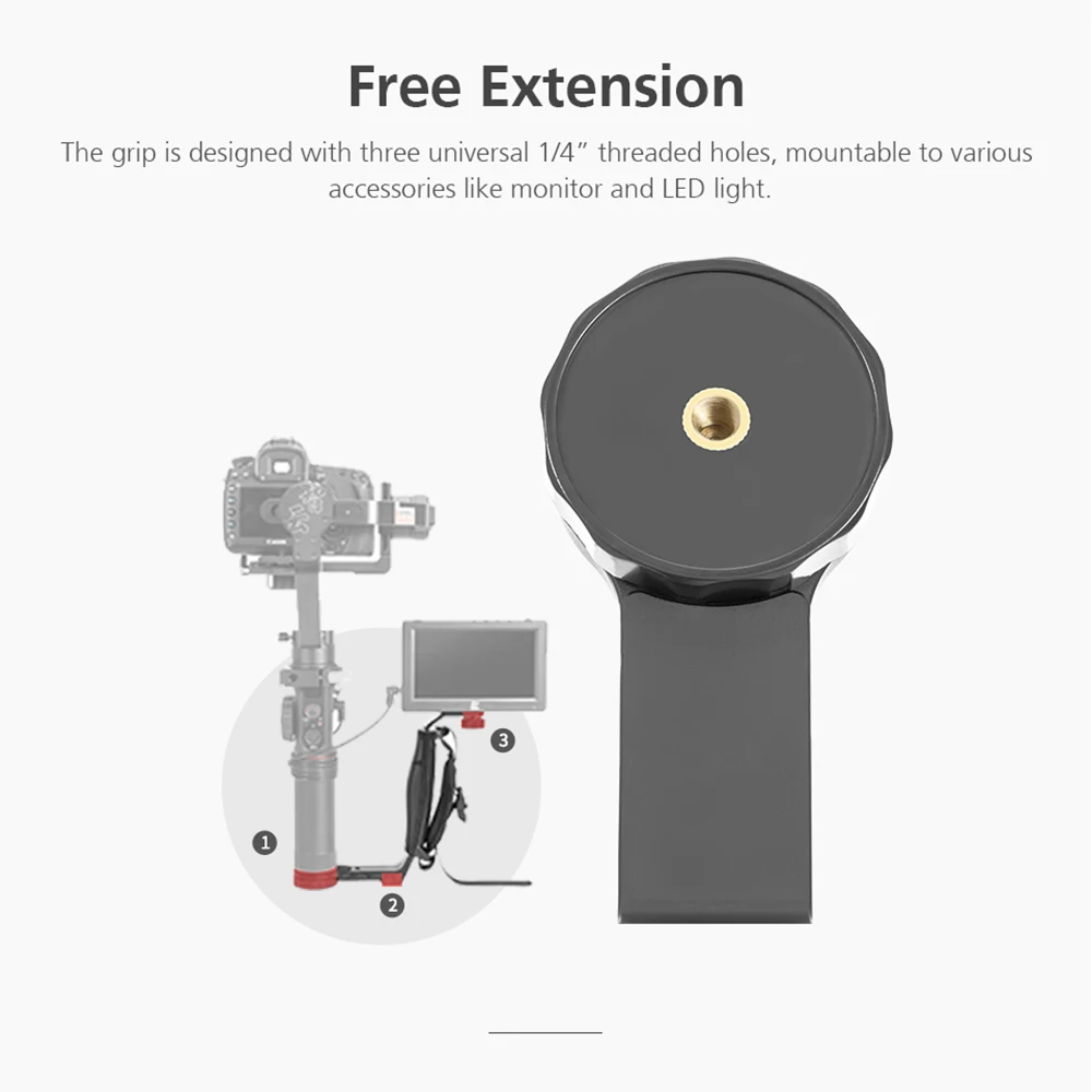 ZHIYUN Crane 2 ручки с L кронштейном 1/4 винтовой коннектор для Weebill LAB Plus Одноручное